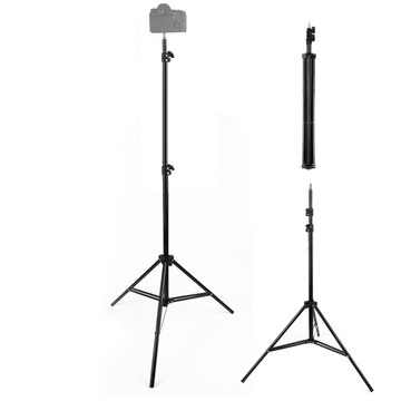 SOLIDNY STOJAK STATYW OŚWIETLENIOWY 68-200CM DO LAMPA STUDYJNA LED