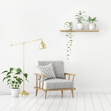 PÓŁKA ŚCIENNA WISZĄCA DĄB SONOMA 90CM REGAŁ MONTAŻ