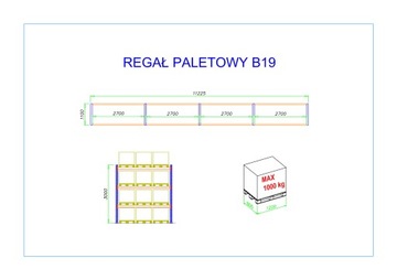 REGAŁ PALETOWY B19 - 48 PALET - Regały przemysłowe