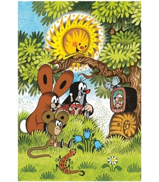 Пазл 2 х 48 деталей для детей 4+ с Кротом, оригинал из Чехии