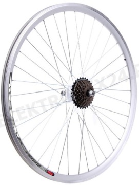 Kolo 24 Zadní Stříbrné Alu Volnoběžka 7rz Shimano