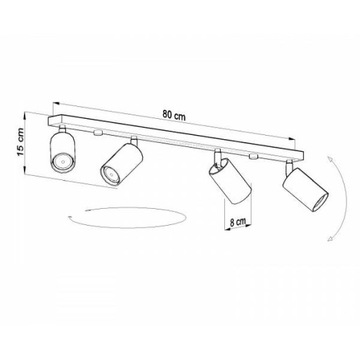 Plafon RING 4L chrom SL.0731