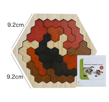 GRA UKŁADANKA KLOCKI PUZZLE DREWNIANE 9.2cm*9.2cm