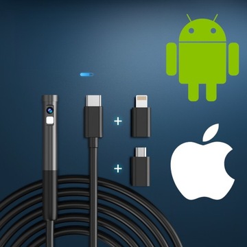 ИНСПЕКЦИОННАЯ камера ДУО ЭНДОСКОП 3М 7LED 2xFULL HD WIFI ANDROID IOS