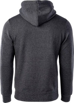 BLUZA MĘSKA CHIANO DARK GREY MELANGE/BLACK - S