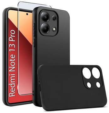 Etui do Xiaomi Redmi Note 13 Pro 4G SILIKON MATT + SZKŁO OCHRONNE 9H