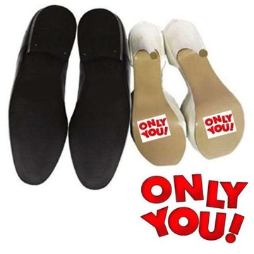 NAKLEJKI na buty czerwone ONLY YOU na sesję ślubną