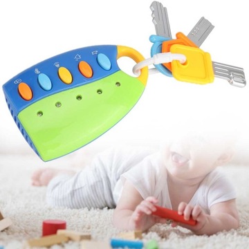 Электрический автомобиль с имитацией ключа, ранней образовательной игрушкой для детей, малышей