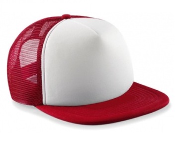 CZAPKA Z DASZKIEM TRUCKER TIRÓWKA biało czarna black white