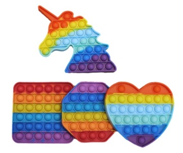 4xZESTAW POPIT ZABAWKA SENSORYCZNA ANTYSTRES BĄBLE