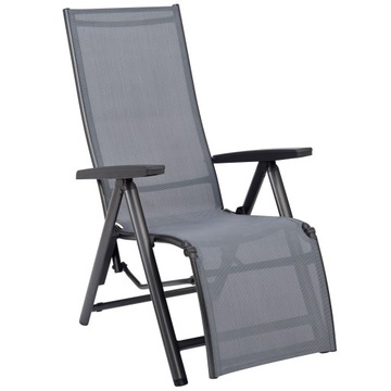 409046 KETTLER FOTEL LEŻAK OGRODOWY LEKKI ANTRACYT