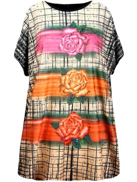 Kobieca bluzka z uroczym nadrukiem 50/52 5XL/6XL PROMOCJA