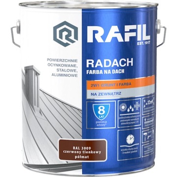 RAFIL Radach RAL3009 czerwony tlenkowy półmat 10 L