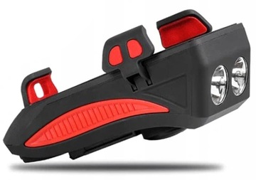 ЛАМПА LED ВЕЛОСИПЕД лампа 4в1 ДЕРЖАТЕЛЬ ДЛЯ ТЕЛЕФОНА КРУГ PowerBank USB