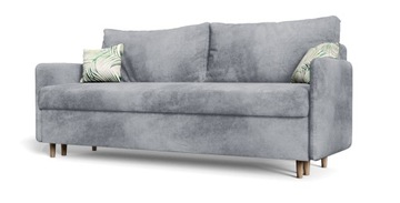 Kanapa ANDREA szara welurowa wersalka sofa RIBES