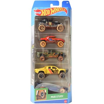 Hot Wheels x5szt MUD STUDS Off Road Jeppy HTV40 Na Prezent 5-pak