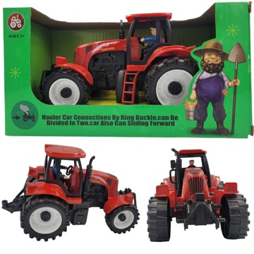 TRAKTOR CIĄGNIK POJAZD ROLNICZY ZABAWKA DLA DZIECI FARMA