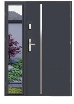 DRZWI ZEWNĘTRZNE STALOWE Z DOŚWIETLEM DAX SOLID
