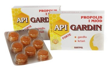 API GARDIN forte с прополисом и медом в таблетках API GARDIN с прополисом и медом