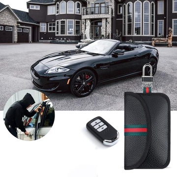 KLATKA ETUI NA KLUCZYK KEYLESS SKÓRZANE RFID