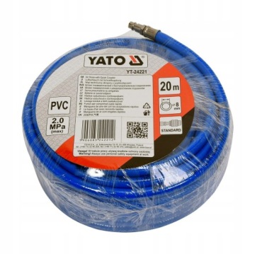 Армированный пневмошланг ПВХ 8мм/20м YATO 24221