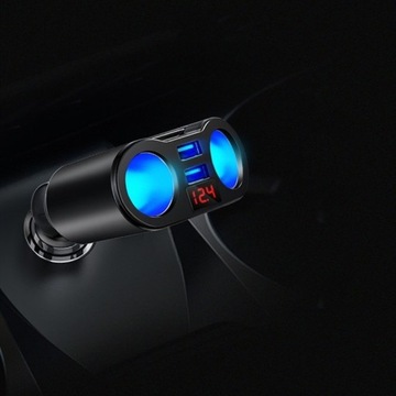 РАЗДЕЛИТЕЛЬ РАЗДЕЛИТЕЛЬ 2 РАЗЪЕМА ДЛЯ ПРИЖИГАЛА USB-УСТРОЙСТВО QC ДЛЯ БЫСТРОЙ ЗАРЯДКИ