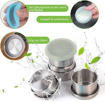 Контейнеры для соуса из нержавеющей стали, 4 шт., маленькие, 50 мл.