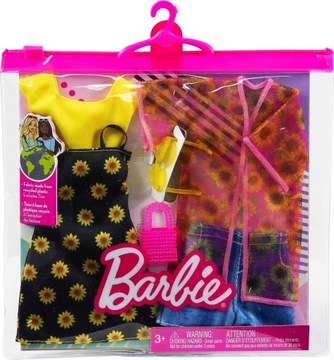MATTEL ZESTAW MODNE UBRANKA DLA LALKI BARBIE HBV71 2-PACK + AKCESORIA