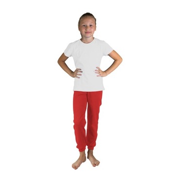 КРАСНЫЕ ТОНКИЕ СПОРТИВНЫЕ БРЮКИ ДЛЯ МАЛЬЧИКОВ, ДЕВОЧЕК, ДЕТСКИХ ХЛОПКА 110