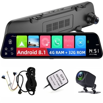 Kamera cofania samochodowa auta Nawigacja Rejestrator Lusterko WiFi GPS LTE