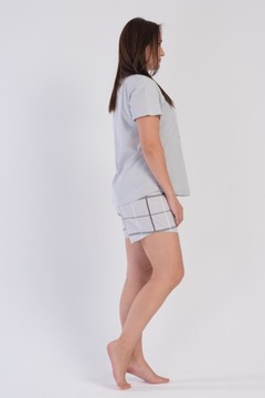 Piżama Damska Vienetta bawełniana z krótkim rękawem szorty 3XL plus size