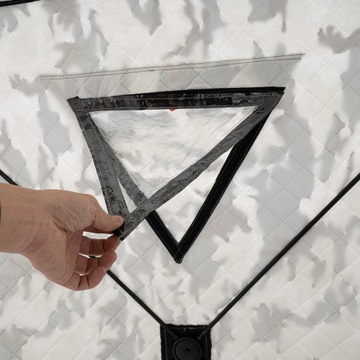 УЛИЧНАЯ ПАЛАТКА ДЛЯ ПОДЛЕДНОЙ РЫБАЛКИ 145*145*165 СМ - КАМУФЛЯЖ