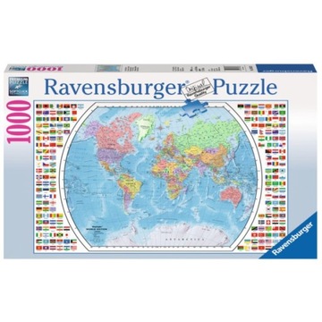 Ravensburger RAVEN. 1000 EL. Mapa polityczna świat