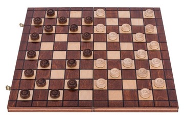 КВАДРАТ - Деревянные шашки 100 Поле - 40 x 40 см