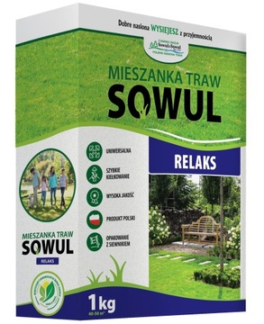Mieszanka traw gazonowych Relaks 1kg SOWUL