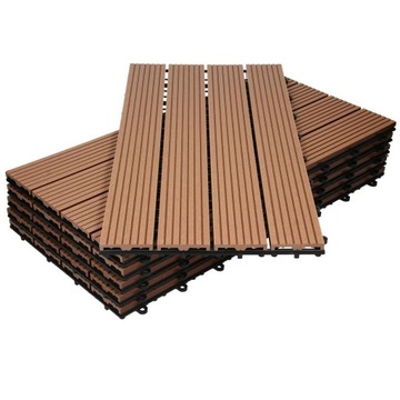 Plytki tarasowe WPC 60 x 30 cm Zestaw 6-calowy,