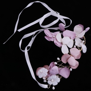 Корейское украшение для волос с жемчужным цветком на свадьбу ak