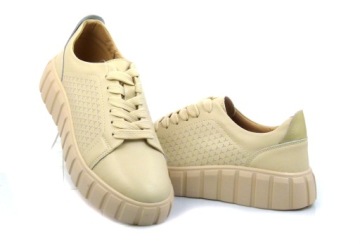 41 Туфли на шнуровке JEZ39 BEIGE BURZYŃSKI