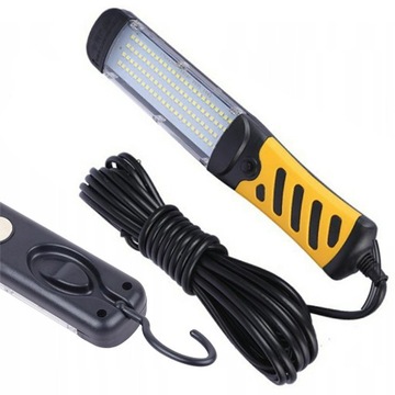 Лампа для мастерской, фонарик 100 светодиодов, кабель с крючком, 8 метров