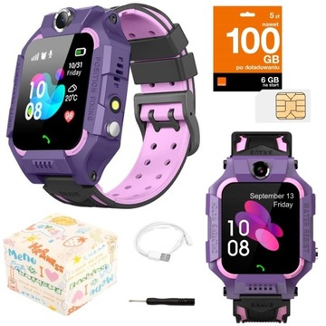 УМНЫЕ ЧАСЫ ДЛЯ ДЕТЕЙ ДЕТСКИЕ ЧАСЫ LBS LOCATOR + БЕСПЛАТНАЯ SIM-КАРТА