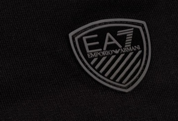 EMPORIO ARMANI EA7 efektowna męska bluza NERO sygnowana BLACK XL