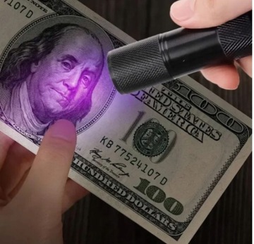 КАРМАННЫЙ ТУРИСТИЧЕСКИЙ ФОНАРЬ ДЛЯ КЕМПИНГА 9 СВЕТОДИОДОВ АЛЮМИНИЕВЫЙ УФ ДЛЯ БАНКНОТ