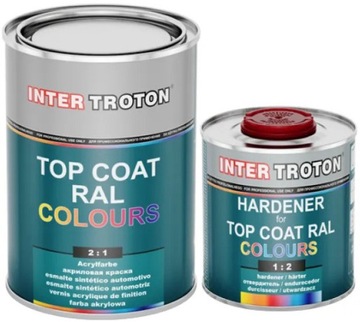 КРАСКА АКРИЛОВАЯ TROTON RAL 7016 АНТРАЦИТ ТЕМНО-СЕРАЯ 1л + ОТВЕРДИТЕЛЬ 0,5л