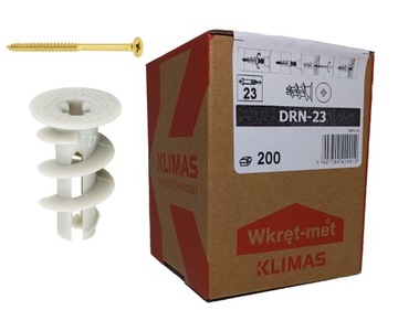 KOŁEK DO G-K REGIPSU ŚLIMAKOWY DRIVA 200 szt+WKRĘT