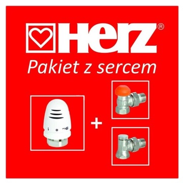 HERZ ZESTAW TERM 1/2 KĄTOWY GŁOWICA MINI + ZAWORY