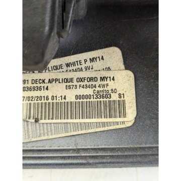 FORD FUSION II 2016 LAMPY TABULKY SPZ