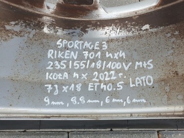 KIA SPORTAGE 3 III КОЛЕСА КОМПЛЕКТ ДИСКОВ 235/55 R18 52910-3U300 ОРИГИНАЛ