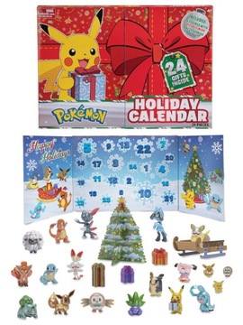 KALENDARZ ADWENTOWY POKEMON 16 FIGUREK PIKACHU SQUIRTLE BULBASAUR Eevee
