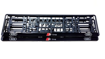 Ramki pod tablice rejestracyjne AUDI S-LINE Żelowe 2 sztuki