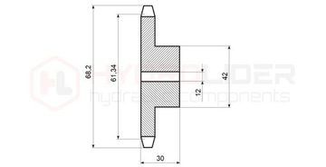 Закаленная звездочка с 10 зубьями 3/4